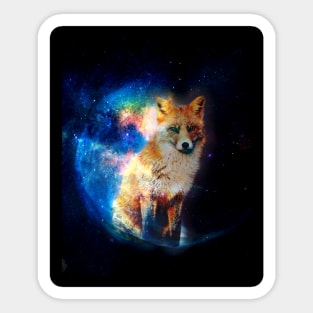 Fox Power Animal Sticker